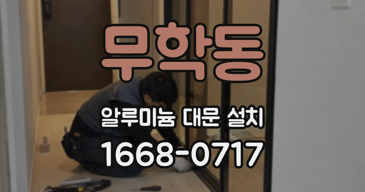 무학동 알루미늄 대문 설치
