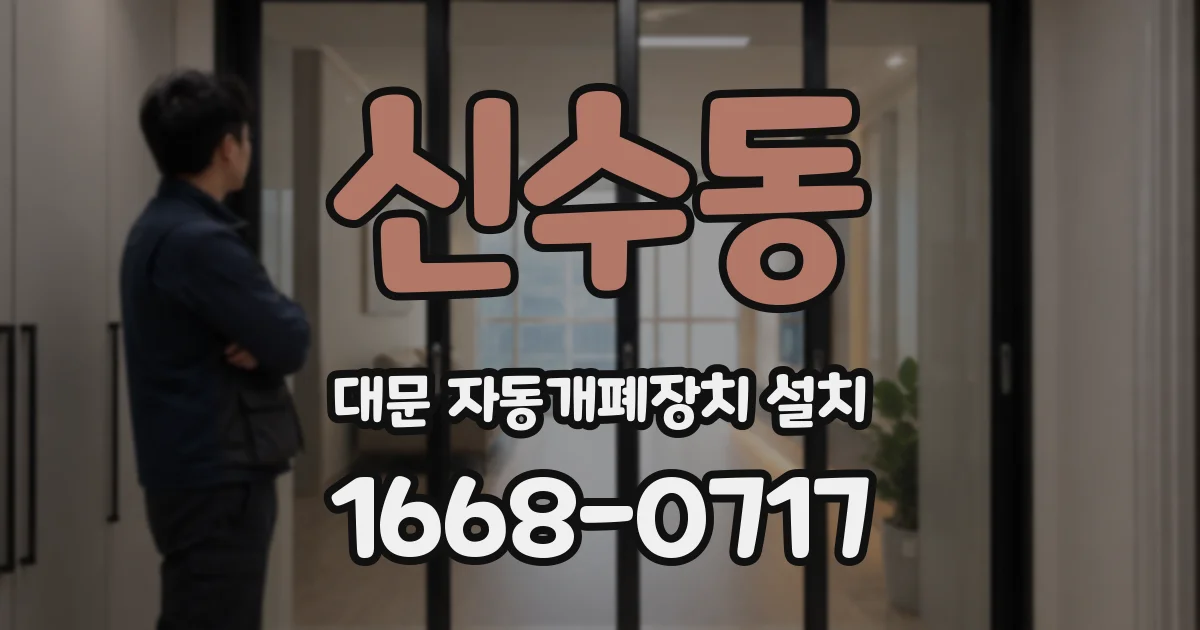 신수동 대문 자동개폐장치 설치