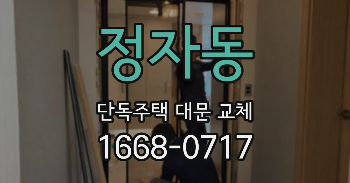 정자동 단독주택 대문 교체