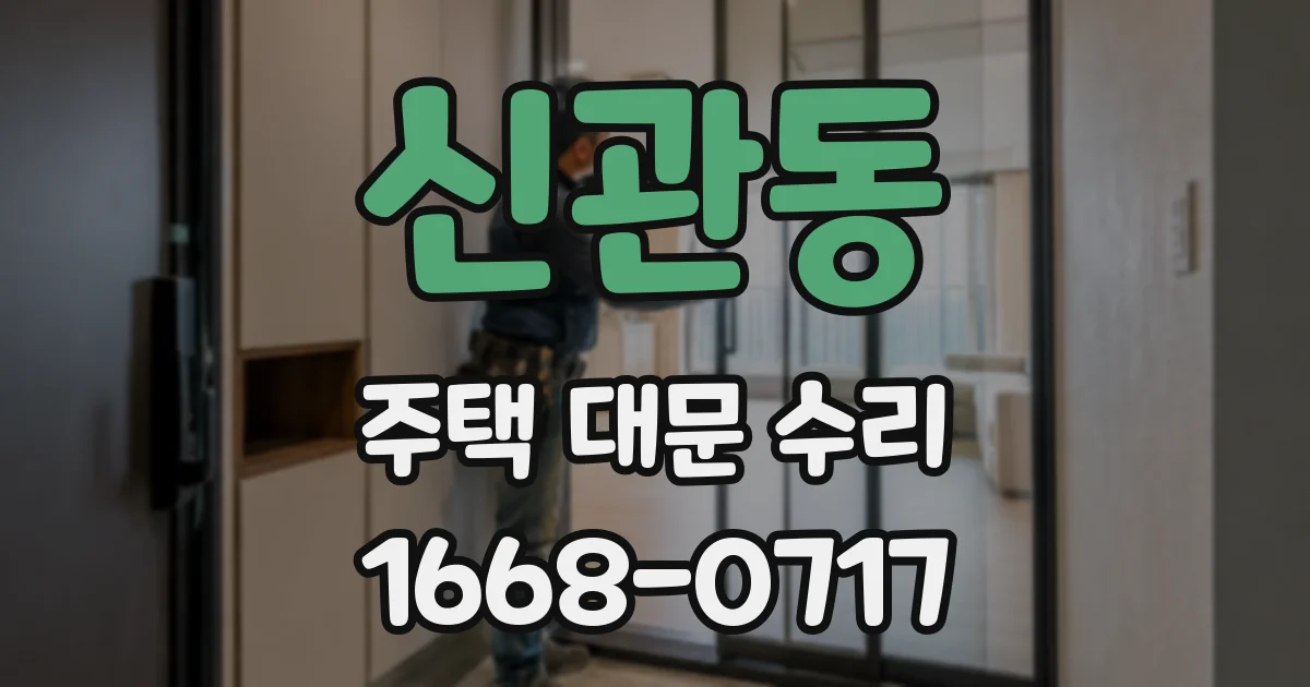 신관동 주택 대문 수리