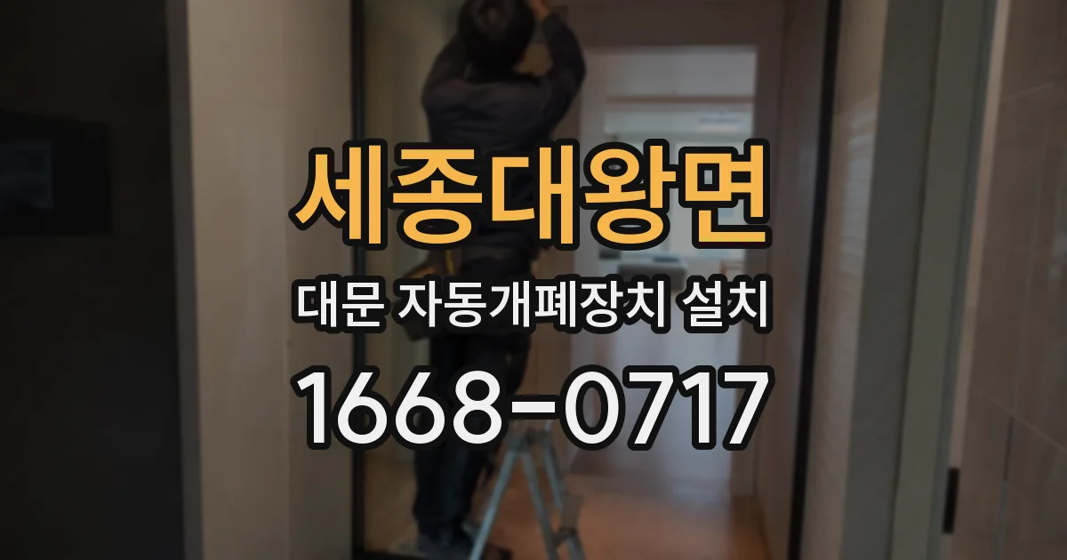 세종대왕면 대문 자동개폐장치 설치