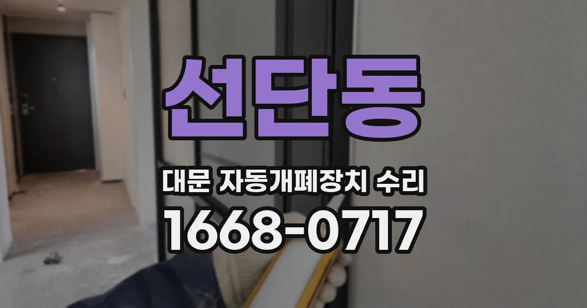 선단동 대문 자동개폐장치 수리