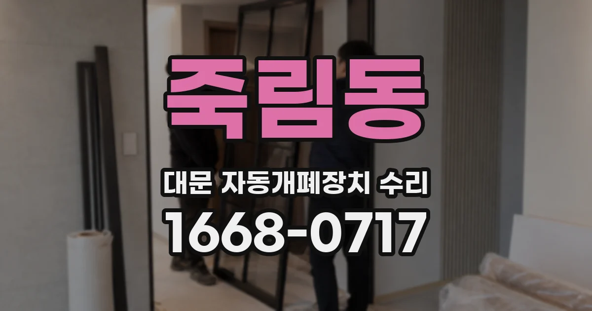 죽림동 대문 자동개폐장치 수리