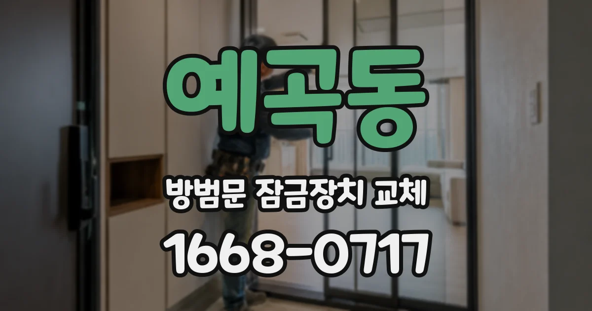 예곡동 방범문 잠금장치 교체