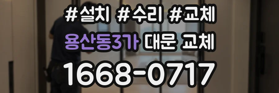 용산동3가 대문 교체