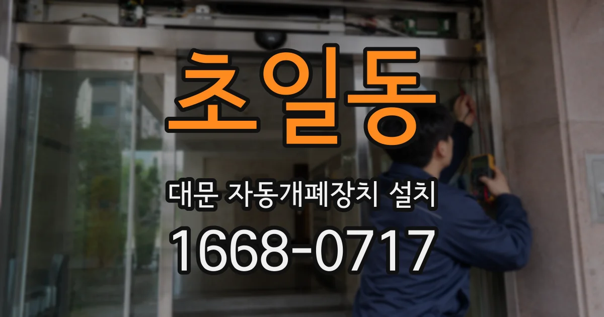 초일동 대문 자동개폐장치 설치