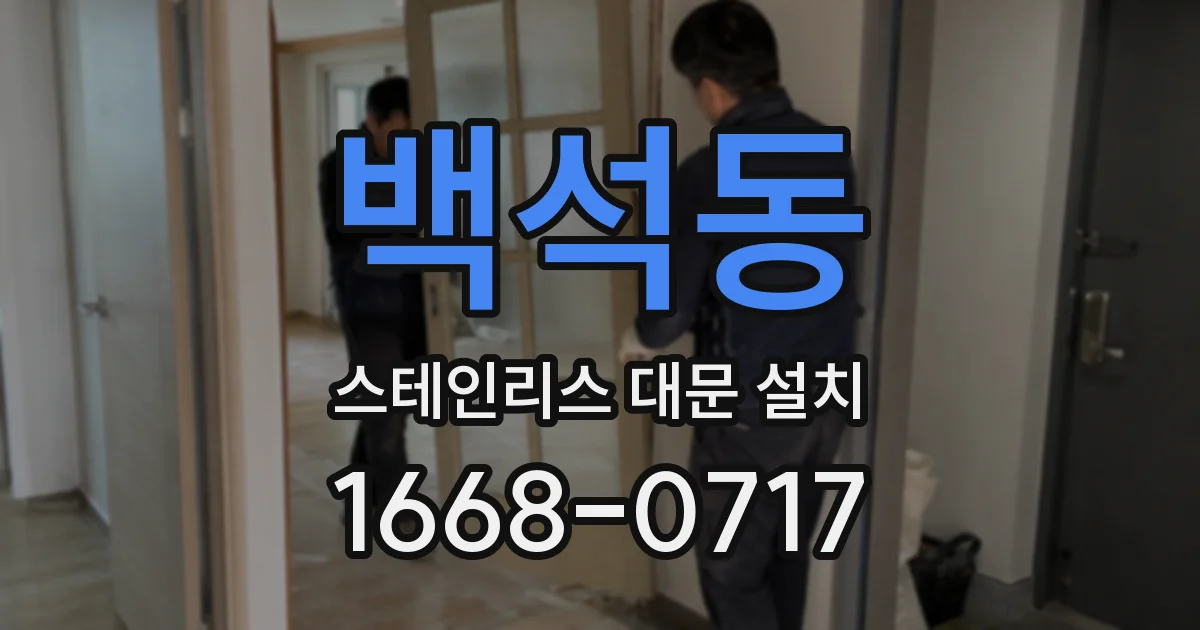 백석동 스테인리스 대문 설치