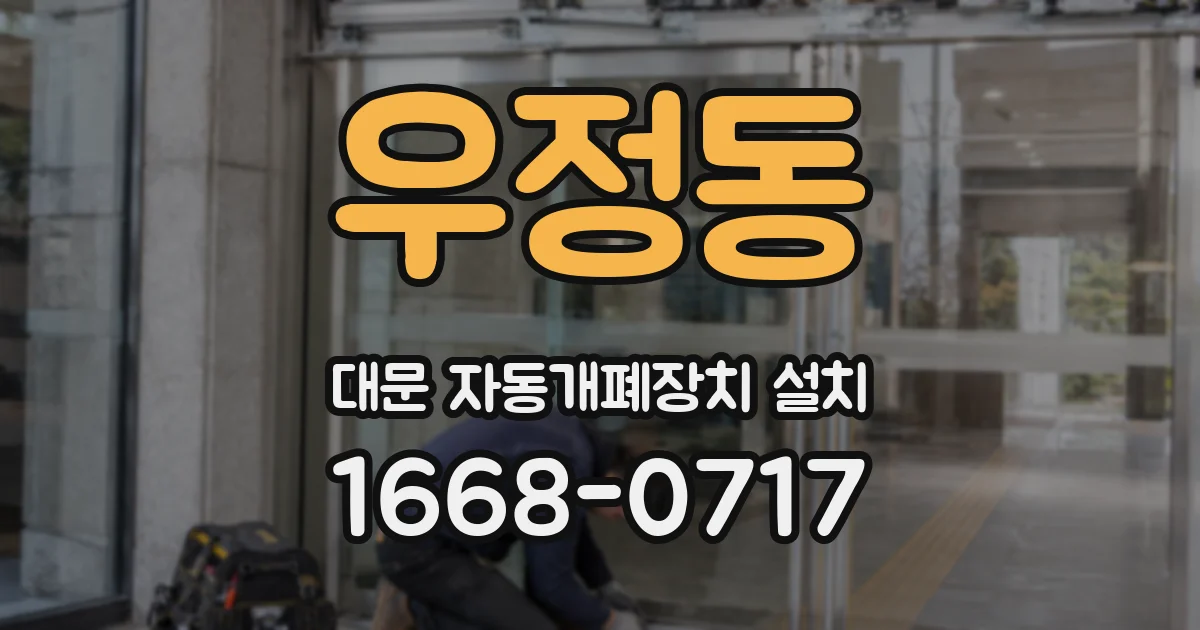 우정동 대문 자동개폐장치 설치