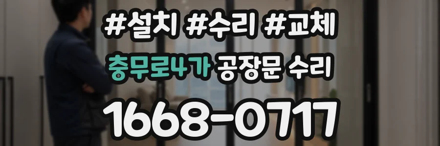 충무로4가 공장문 수리