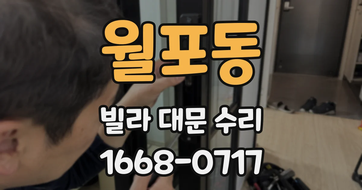 월포동 빌라 대문 수리