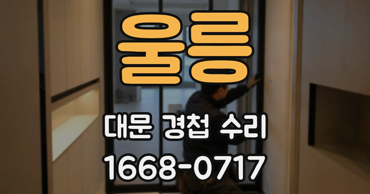 울릉 대문 경첩 수리