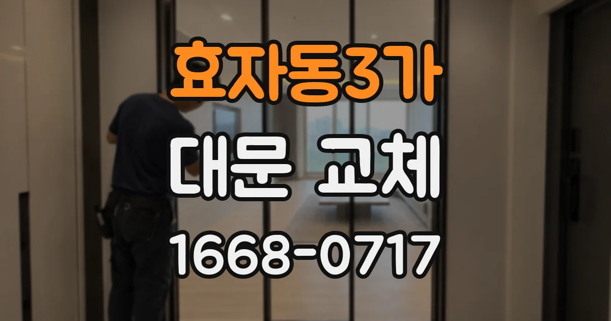 효자동3가 대문 교체