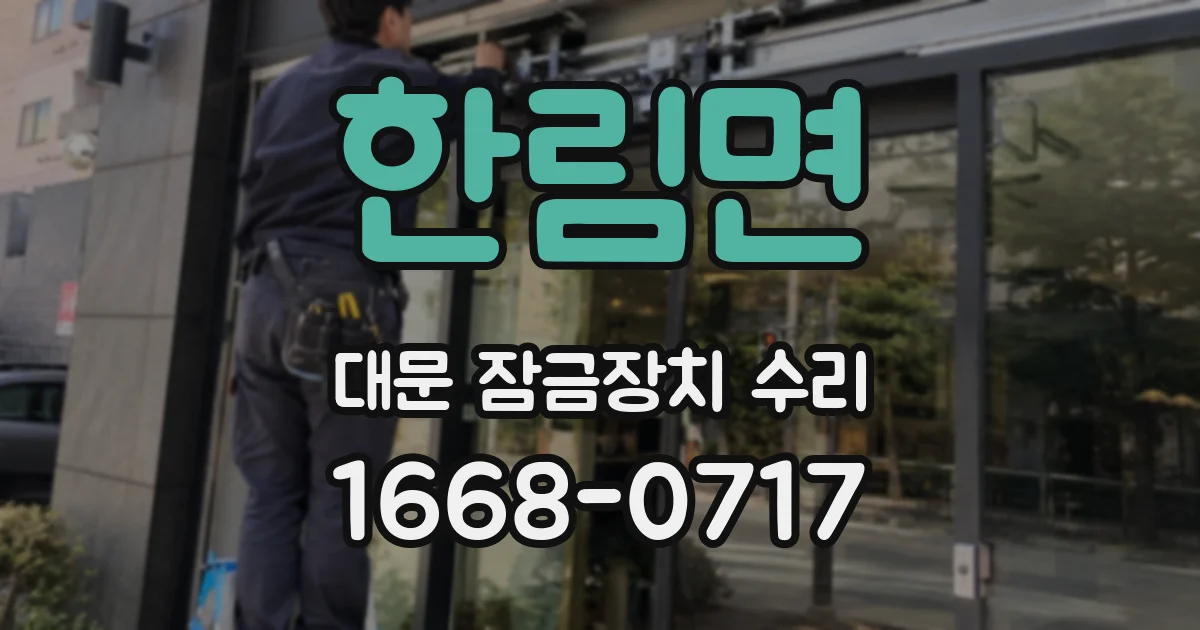 한림면 대문 잠금장치 수리
