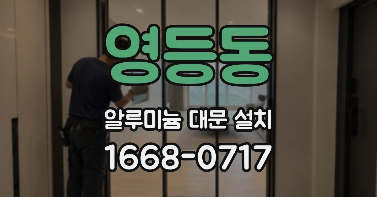 영등동 알루미늄 대문 설치