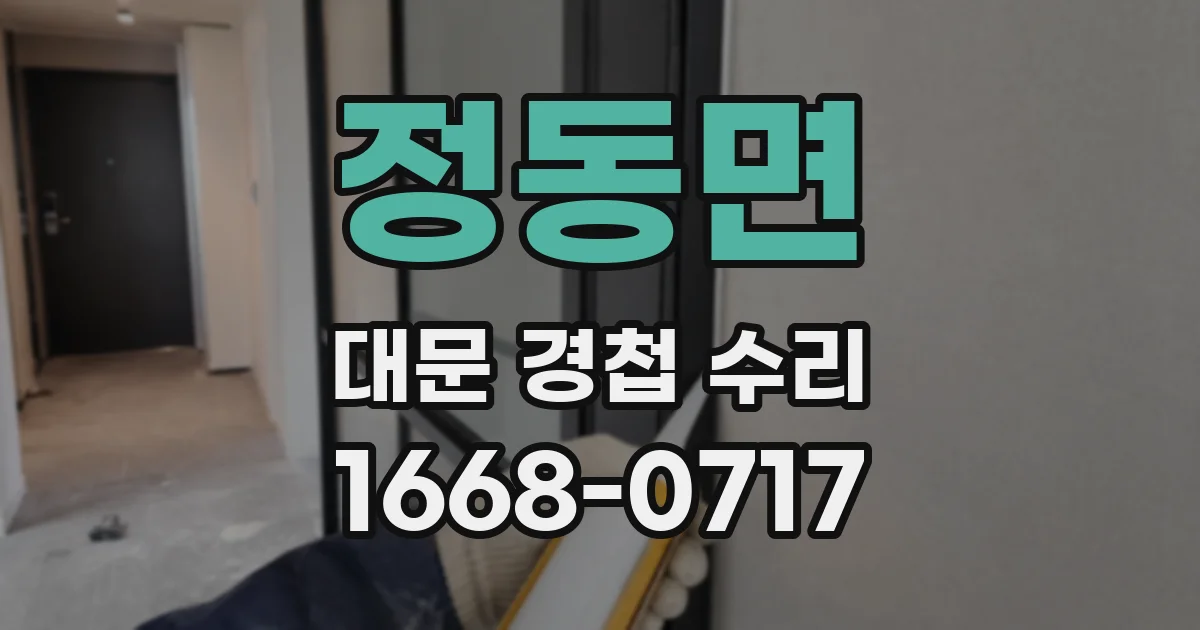 정동면 대문 경첩 수리