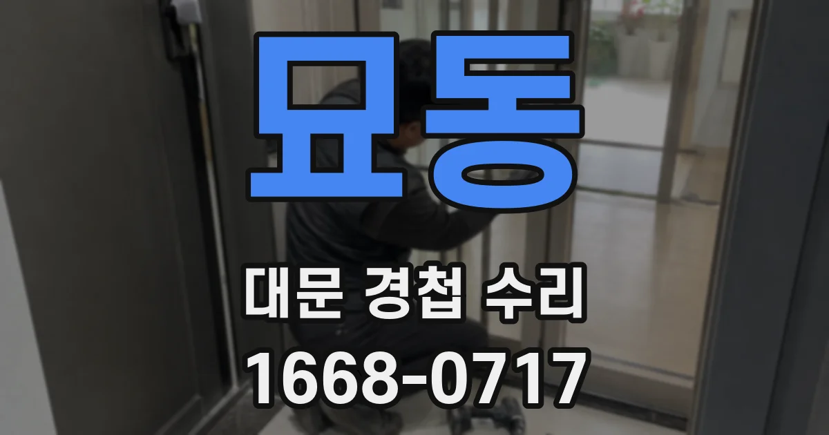 묘동 대문 경첩 수리