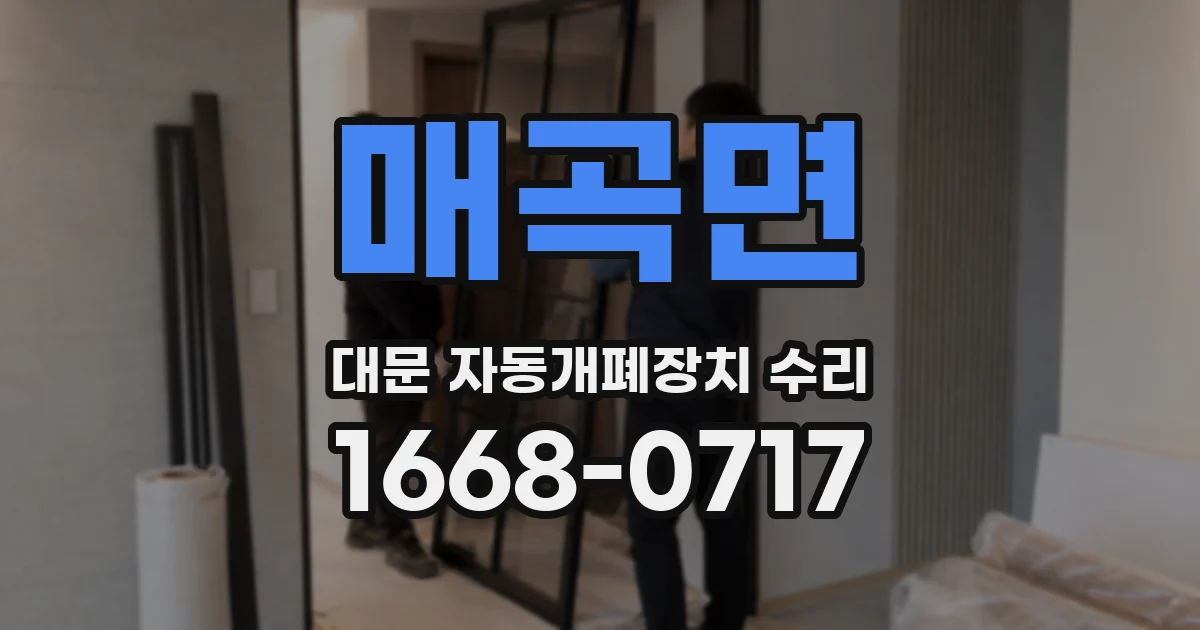 매곡면 대문 자동개폐장치 수리