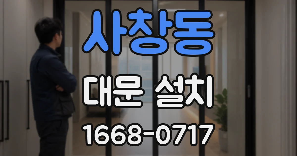 사창동 대문 설치