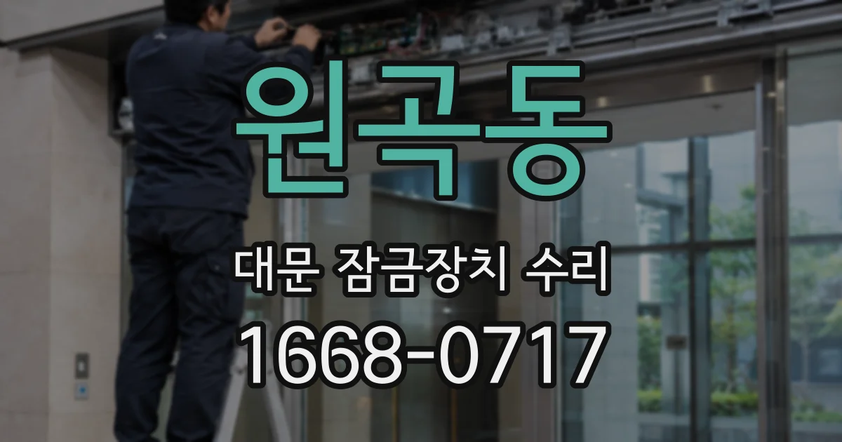 원곡동 대문 잠금장치 수리