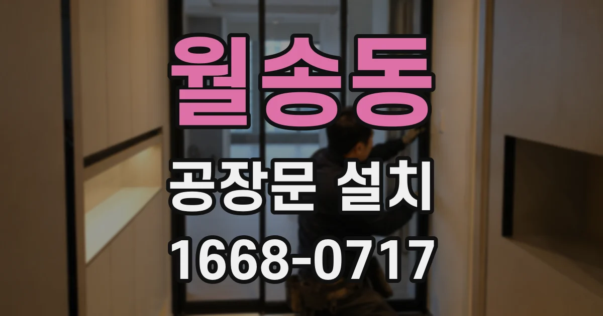 월송동 공장문 설치
