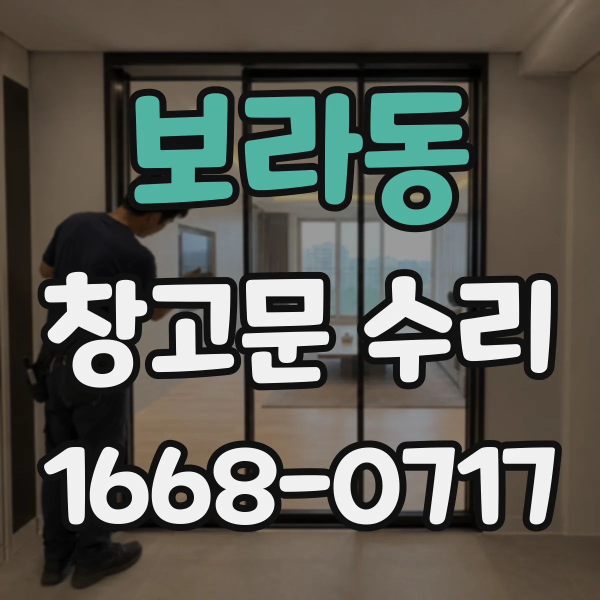 보라동 창고문 수리