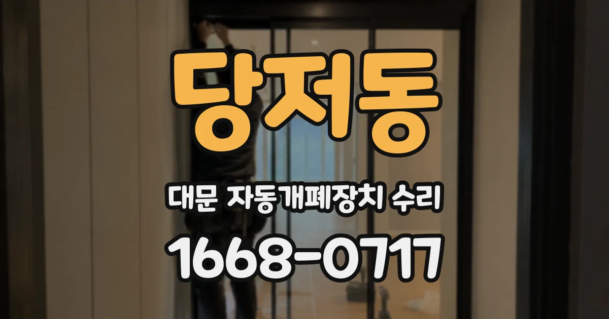 당저동 대문 자동개폐장치 수리