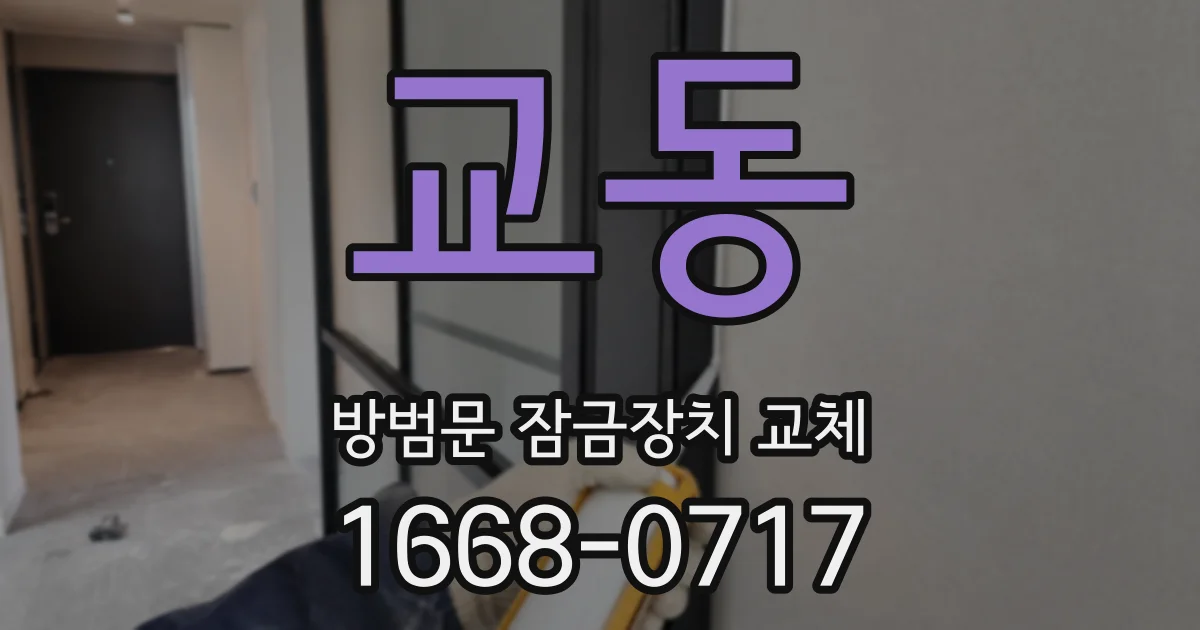 교동 방범문 잠금장치 교체