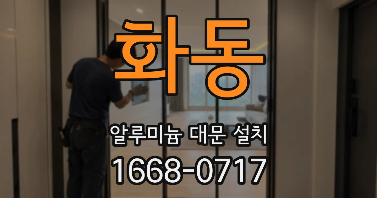 화동 알루미늄 대문 설치