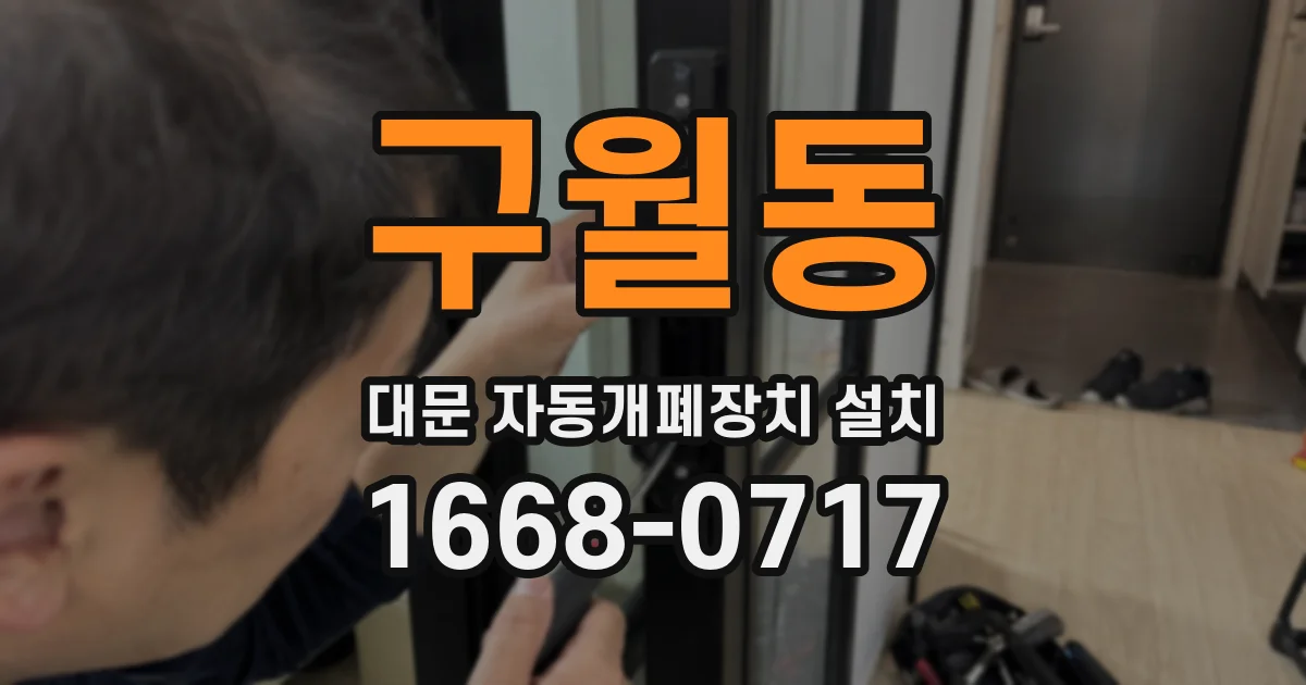 구월동 대문 자동개폐장치 설치