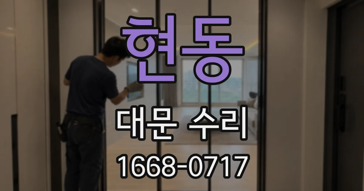 현동 대문 수리
