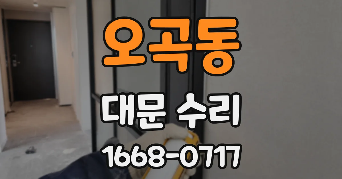 오곡동 대문 수리