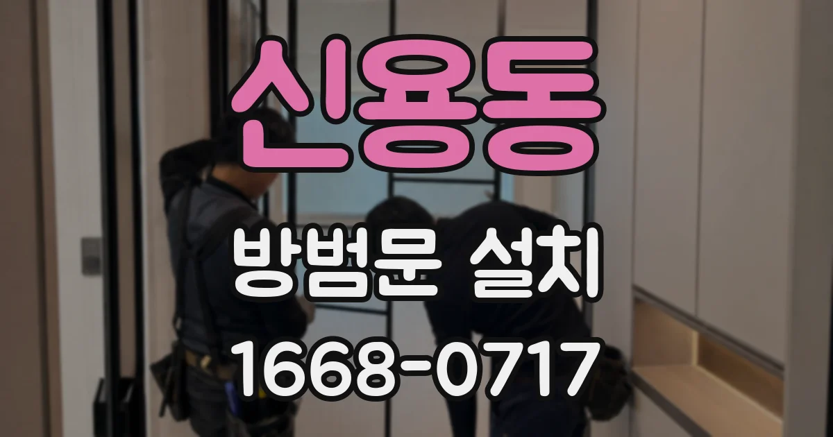 신용동 방범문 설치