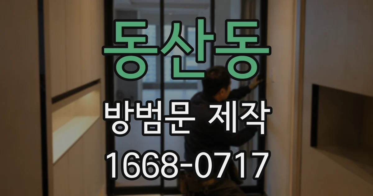 동산동 방범문 제작
