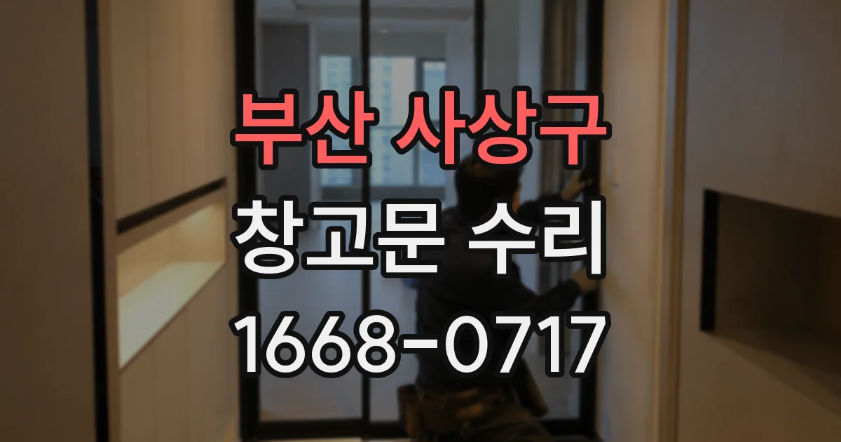 부산 사상구 창고문 수리