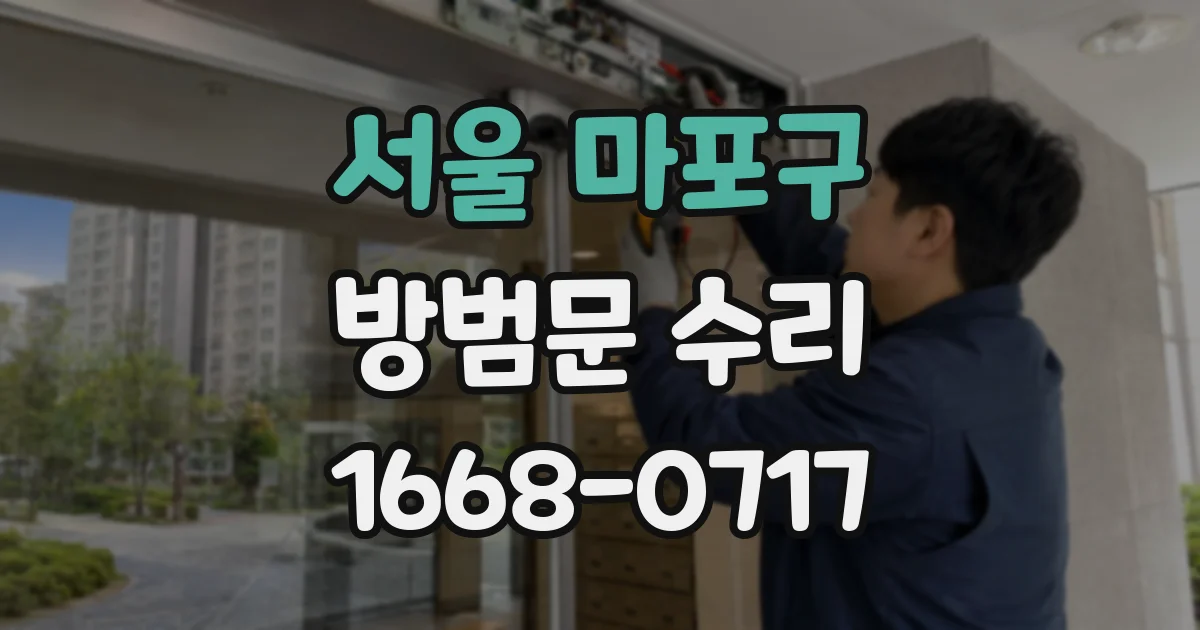 서울 마포구 방범문 수리