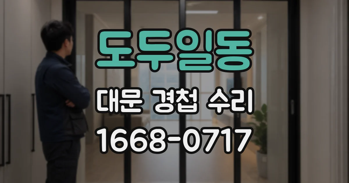 도두일동 대문 경첩 수리