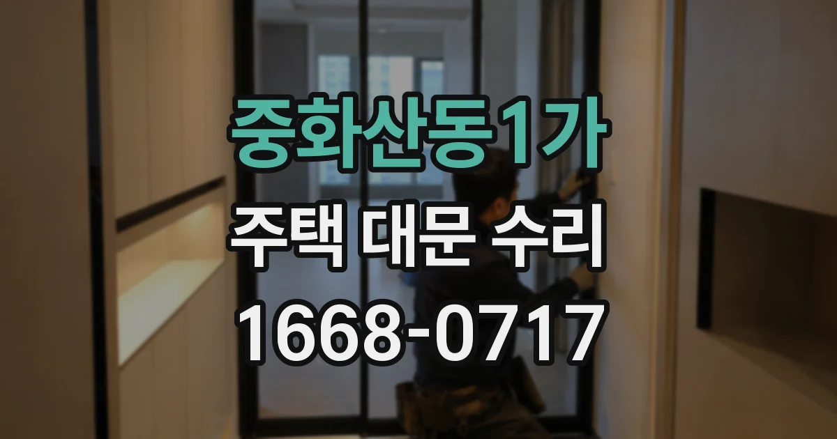 중화산동1가 주택 대문 수리