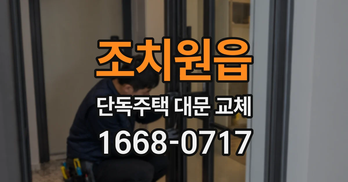 조치원읍 단독주택 대문 교체