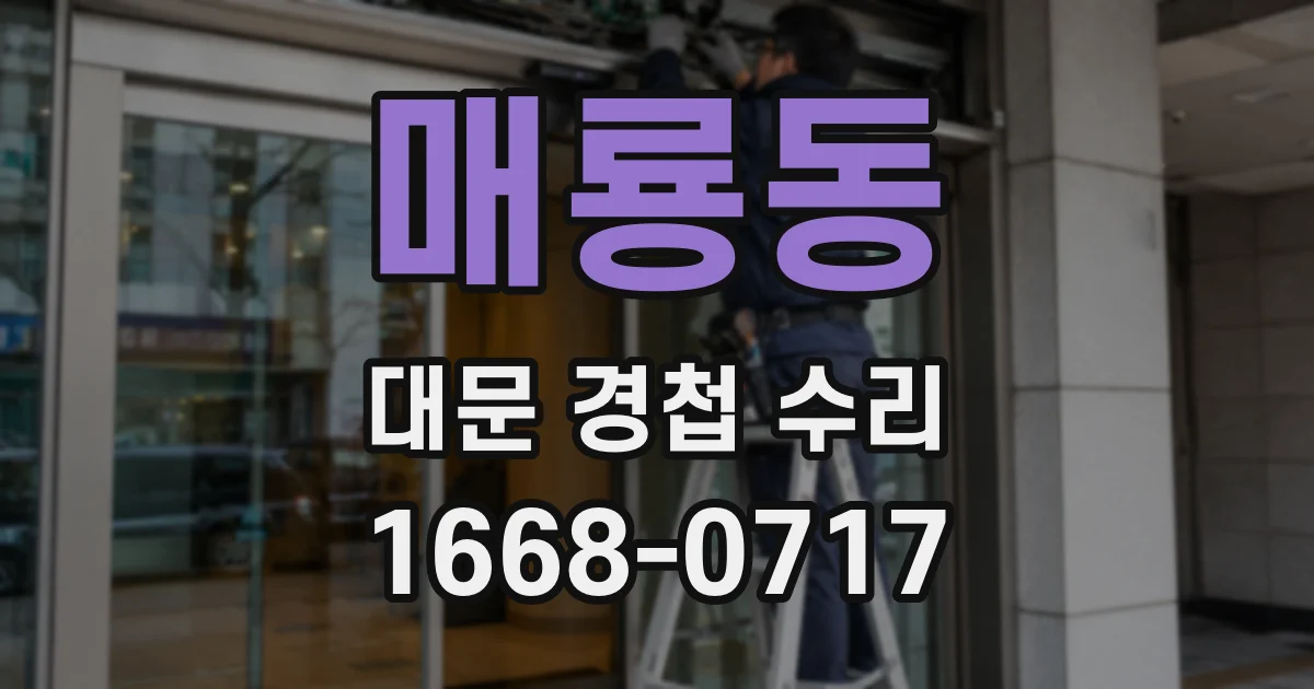 매룡동 대문 경첩 수리