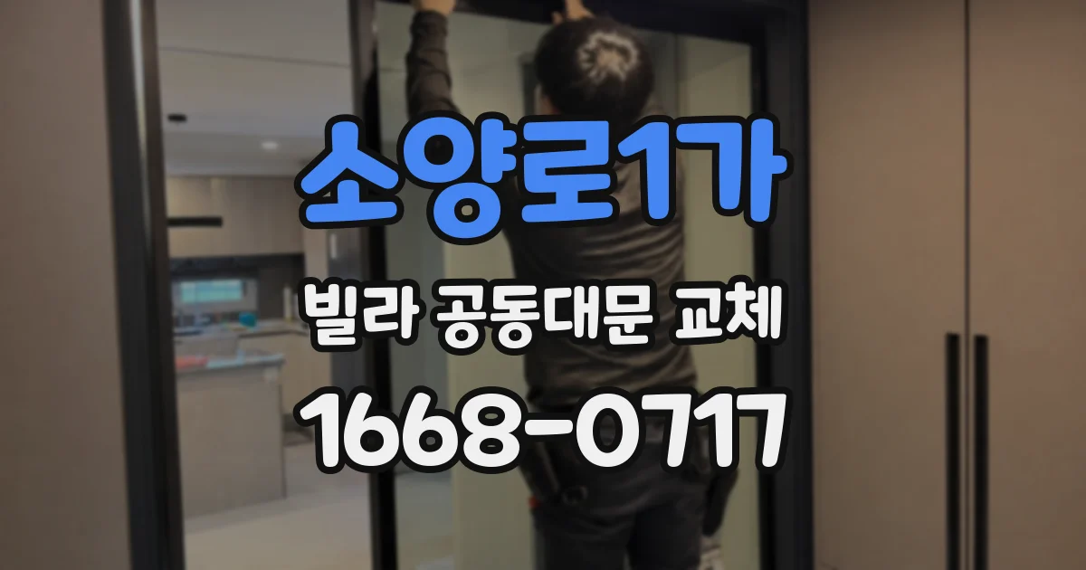 소양로1가 빌라 공동대문 교체