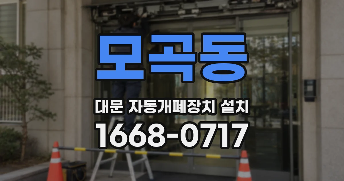 모곡동 대문 자동개폐장치 설치