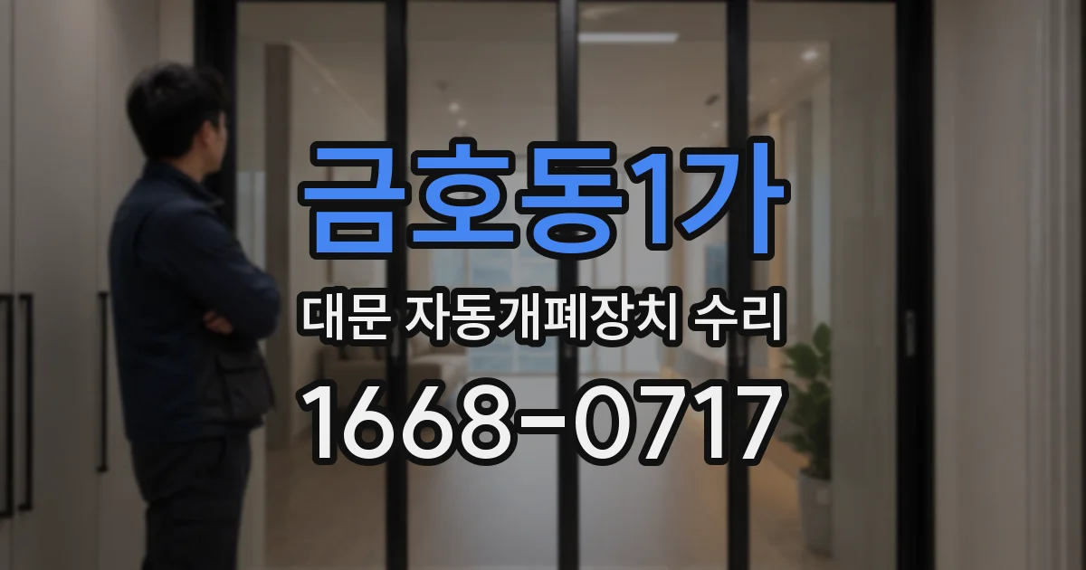 금호동1가 대문 자동개폐장치 수리