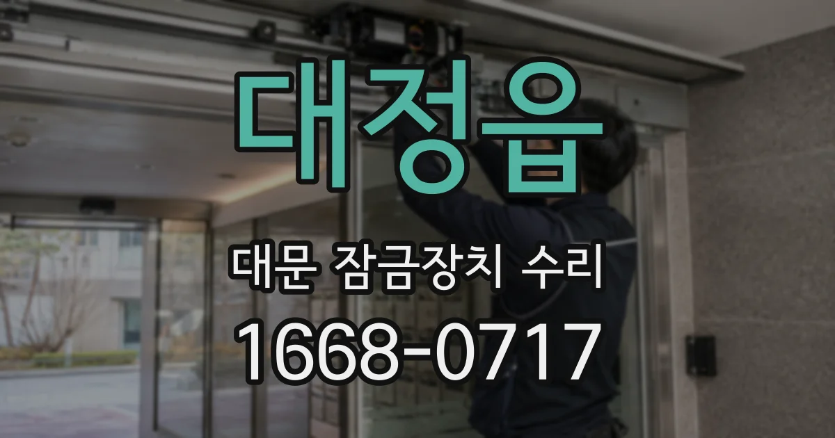 대정읍 대문 잠금장치 수리