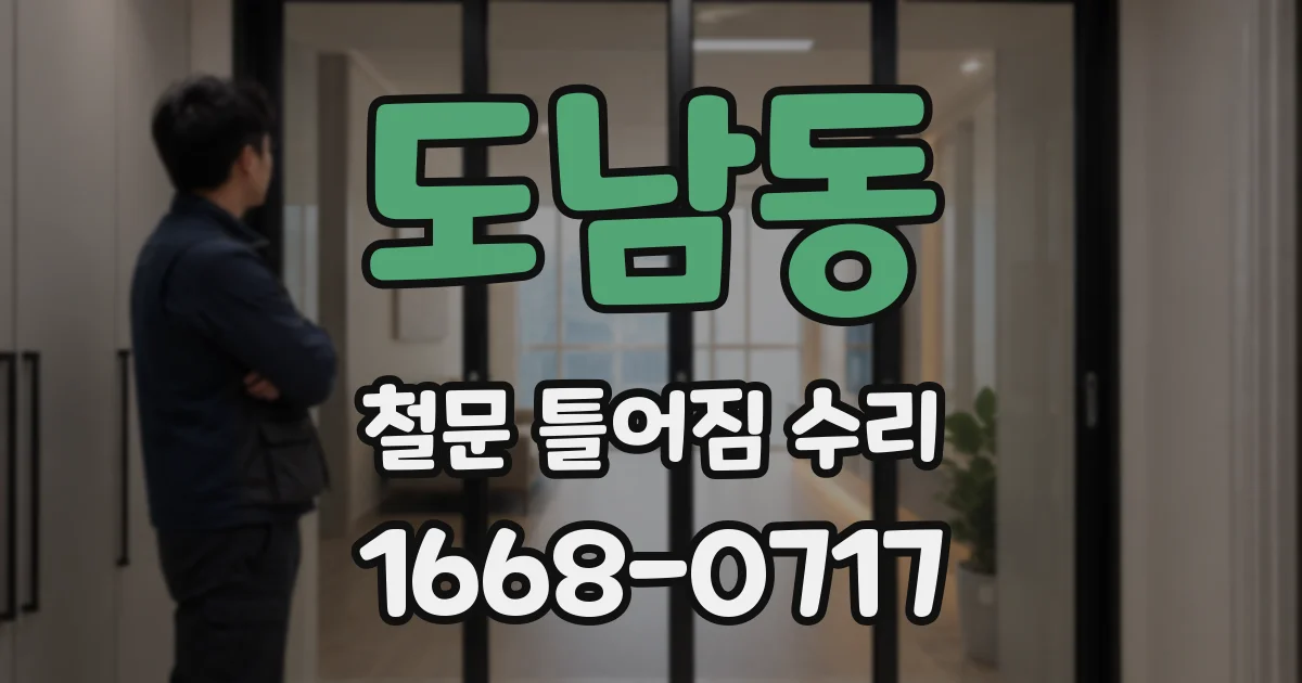 도남동 철문 틀어짐 수리