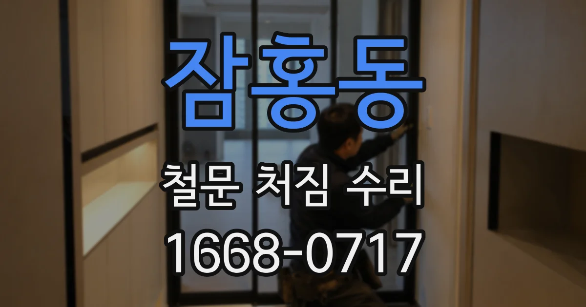 잠홍동 철문 처짐 수리