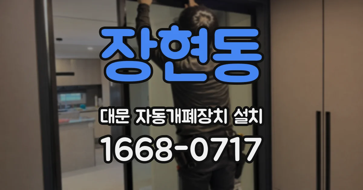 장현동 대문 자동개폐장치 설치