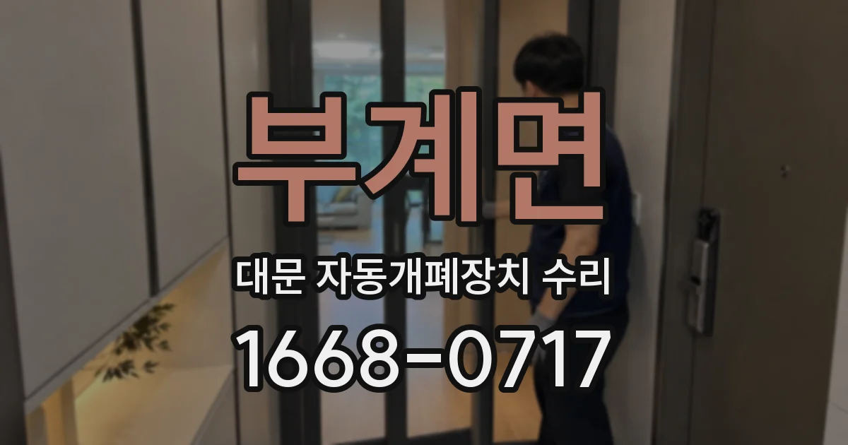 부계면 대문 자동개폐장치 수리