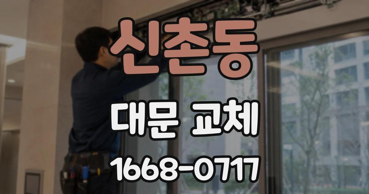 신촌동 대문 교체