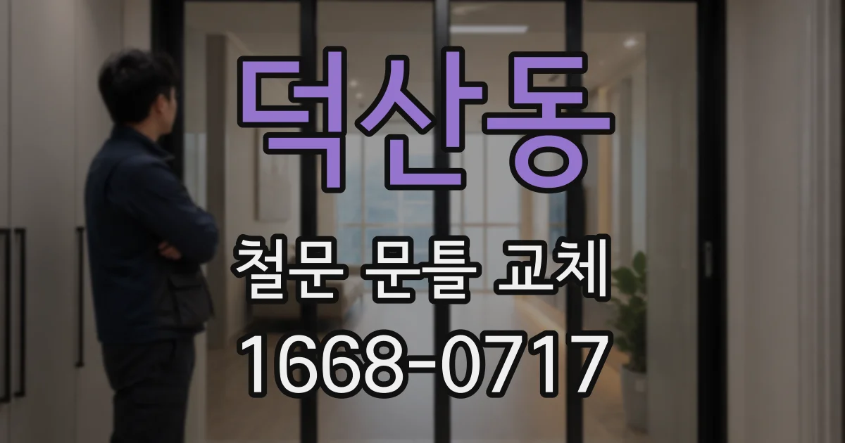 덕산동 철문 문틀 교체
