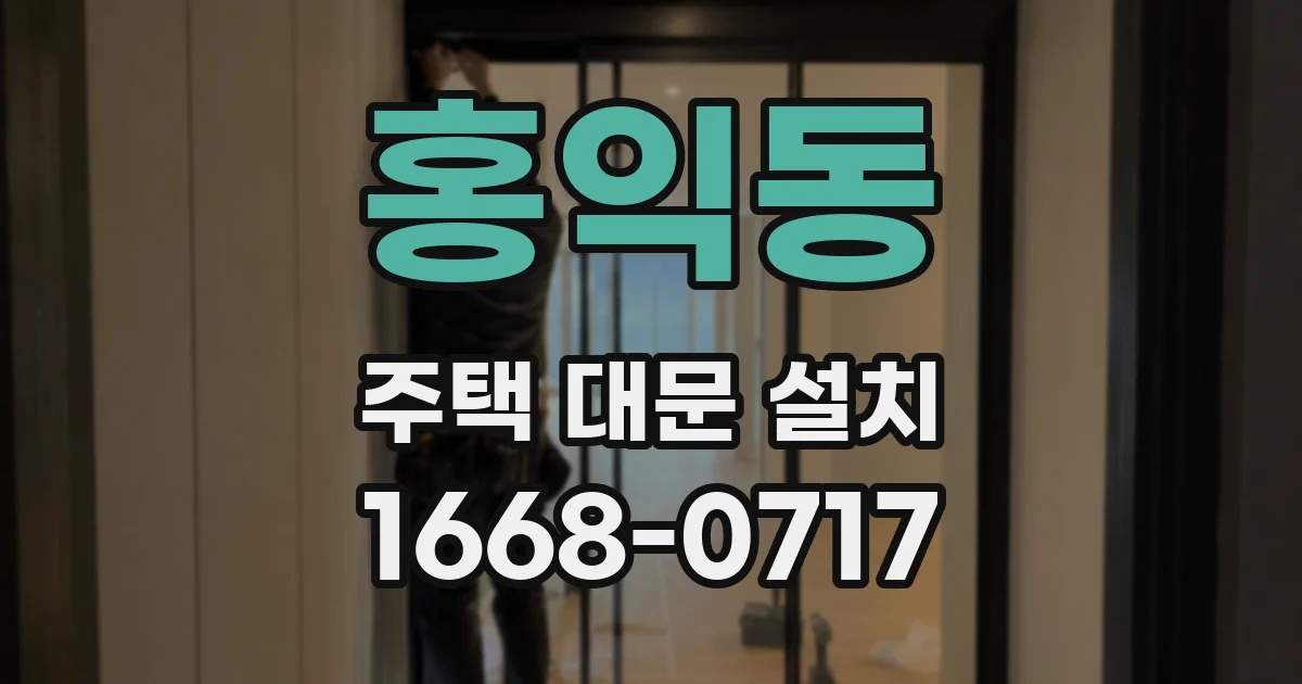 홍익동 주택 대문 설치